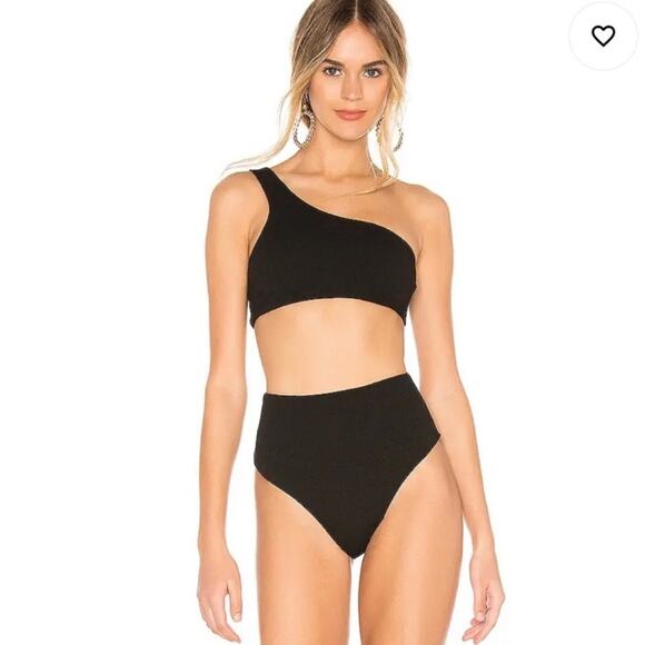 Haight Crepe Perlin Bikini Set in Yellow Two Piece Swimsuit Woman size M - Picture 9 of 10